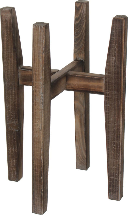 Mica decorations ascot plantenstandaard hout lichtbruin maat in cm: 33 x 33 x 48 bruin