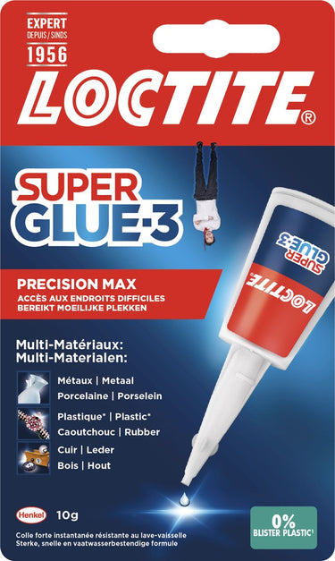 Loctite precision max 10 g blistercard | universele secondenlijm | multilijm voor knutsel precisie oplosingen | sterke alleslijm.