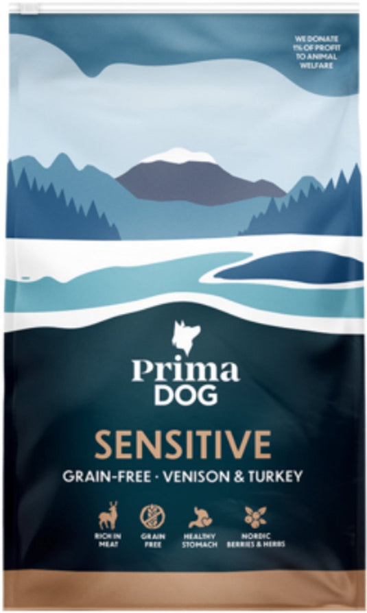 Primadog hondenvoer hert kalkoen - graanvrij - 3 kilo