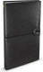 Peter pauper notitieboek - voyager - leder cover - black - met koordsluiting - 12x20 cm