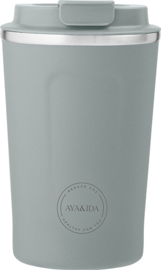 Aya ida aya ida - cup2go - thermosbeker - koffiebeker - coffee to go - reisbeker - meenemen - 380ml - mint green