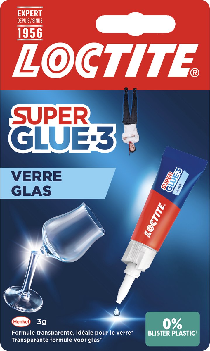 Afbeelding laden in galerijviewer, Loctite glaslijm 3 g | glasslijm voor alle ondergronden | lijm voor glazen voorwerpen | glas lijm | transparant | transparante glaslijm
