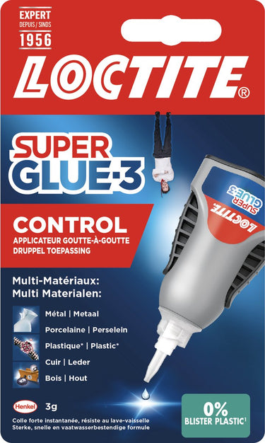 Loctite power control 3 g | unieke doseerfles voor precieze toepassing | sterke secondelijm voor alles | multifunctioneel voor diverse materialen | gemakkelijk te gebruiken voor snelle reparaties en multitoepassingen