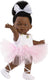 Llorens donkere pop zoe ballet met witte strik 28cm