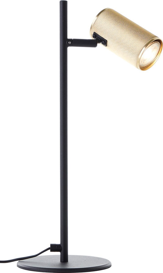 Brilliant marty - tafellamp - led gu10 - zwart goud