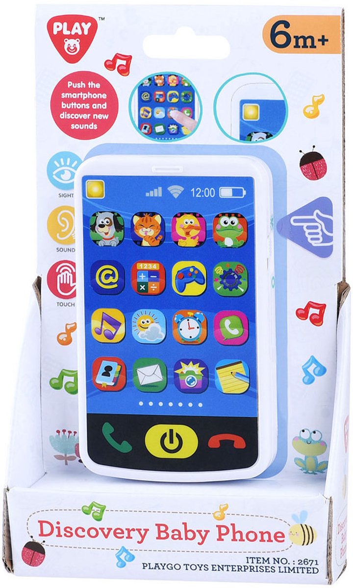 Afbeelding laden in galerijviewer, Playgo baby smartphone speelgoed met geluid en licht voor kinderen.

