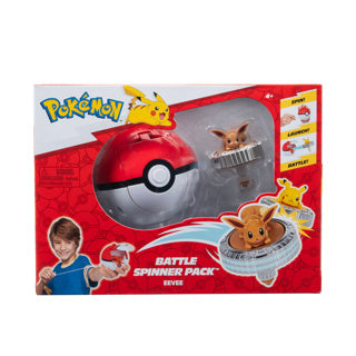 Jazwares pokémon battle spinner game - eevee pokéball