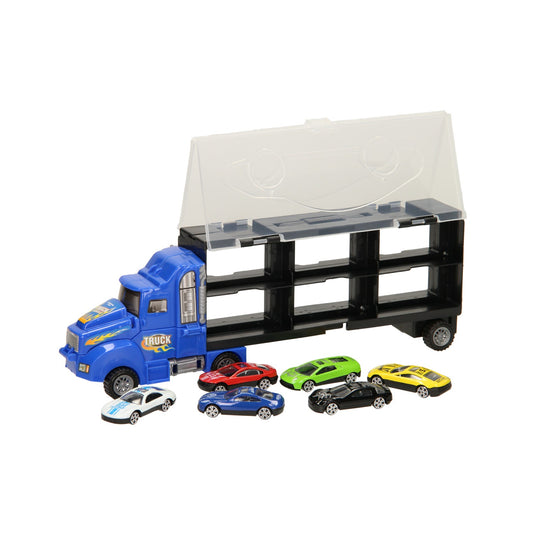 Lobbes speelgoed bv opberg autotransporter - blauw