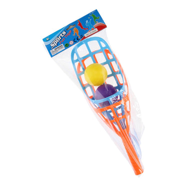 Lobbes vang- en werpspel blauw oranje