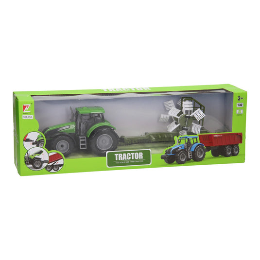 Tractor met hooischudder 1:32