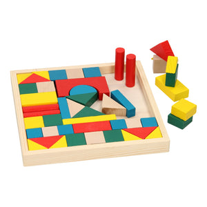 Houten bouwblokken, 48dlg.