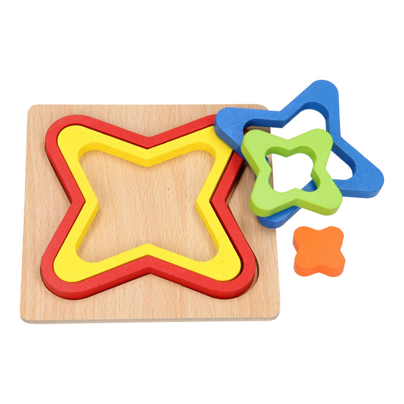 Load image into Gallery viewer, Houten vormenpuzzel - vlindervorm
