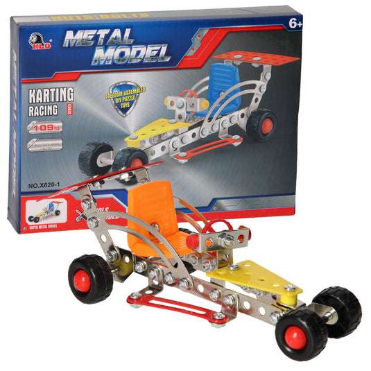 Lobbes speelgoed bv constructie metaal raceauto, 109dlg.