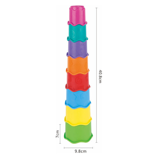 Lobbes speelgoed bv stapeltoren kleur, 8dlg.