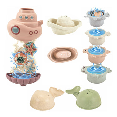 Badspeelset met waterval pastel