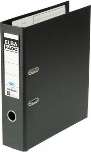Elba ordner rado plast a5 75 mm karton, pp (polypropeen) liggend zwart 4-rings