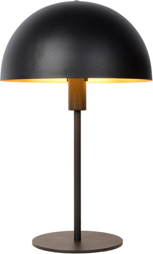 Lucide siemon - tafellamp - ø 25 cm - 1xe14 - zwart