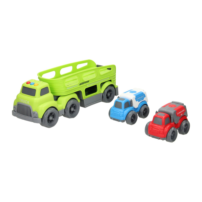 Load image into Gallery viewer, Lobbes speelgoed bv transporter noodvoertuigen met geluid
