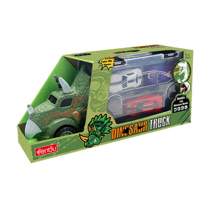 Chargez l'image dans la visionneuse de la galerie, Dino transporter met auto's groen
