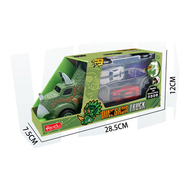 Dino transporter met auto's groen
