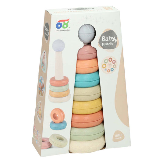Lobbes speelgoed bv baby stapeltoren pastel