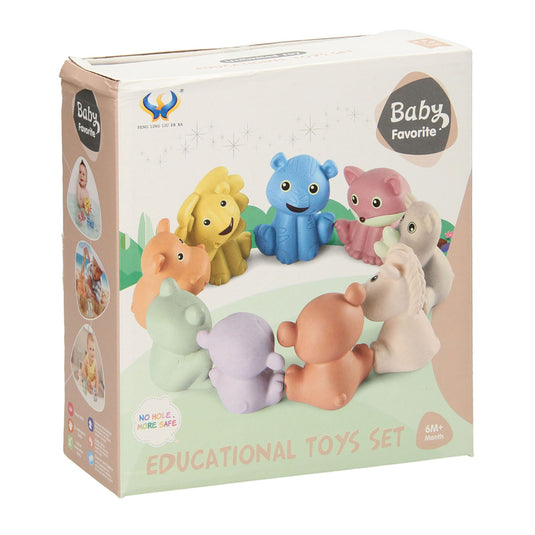 Lobbes speelgoed bv baddieren familie pastel, 9dlg.
