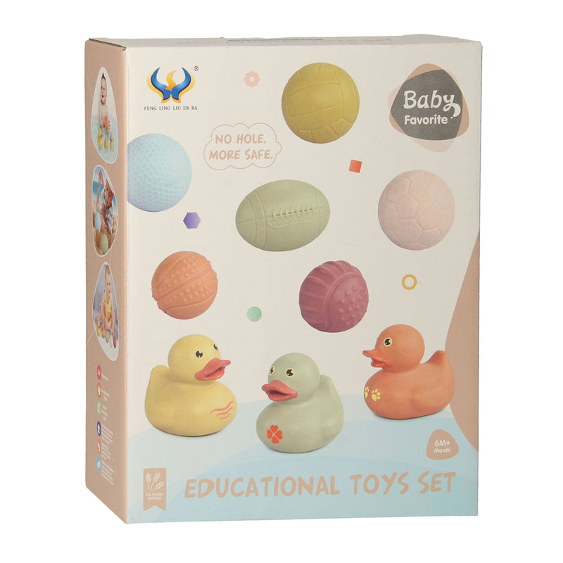 Afbeelding laden in galerijviewer, Lobbes speelgoed bv badspeelgoed set met sensorische badballen badeendjes pastel
