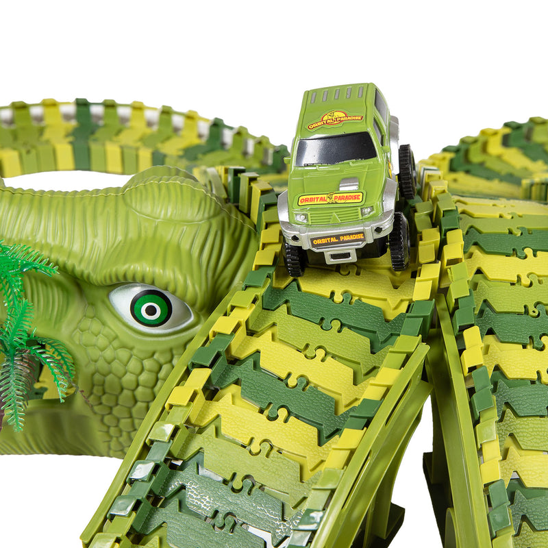 Afbeelding laden in galerijviewer, Lobbes speelgoed bv dinotrack - racebaan met dino's - 200-delige set - 3+ jaar
