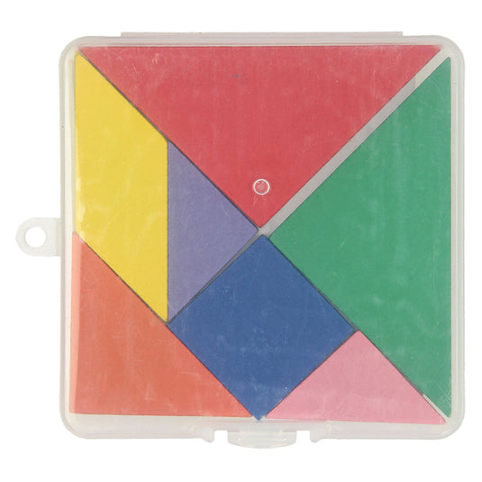 Houten tangrampuzzel, 7st.