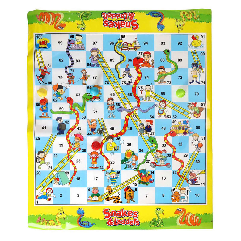 Afbeelding laden in galerijviewer, Snakes ludo bordspel dubbelzijdig
