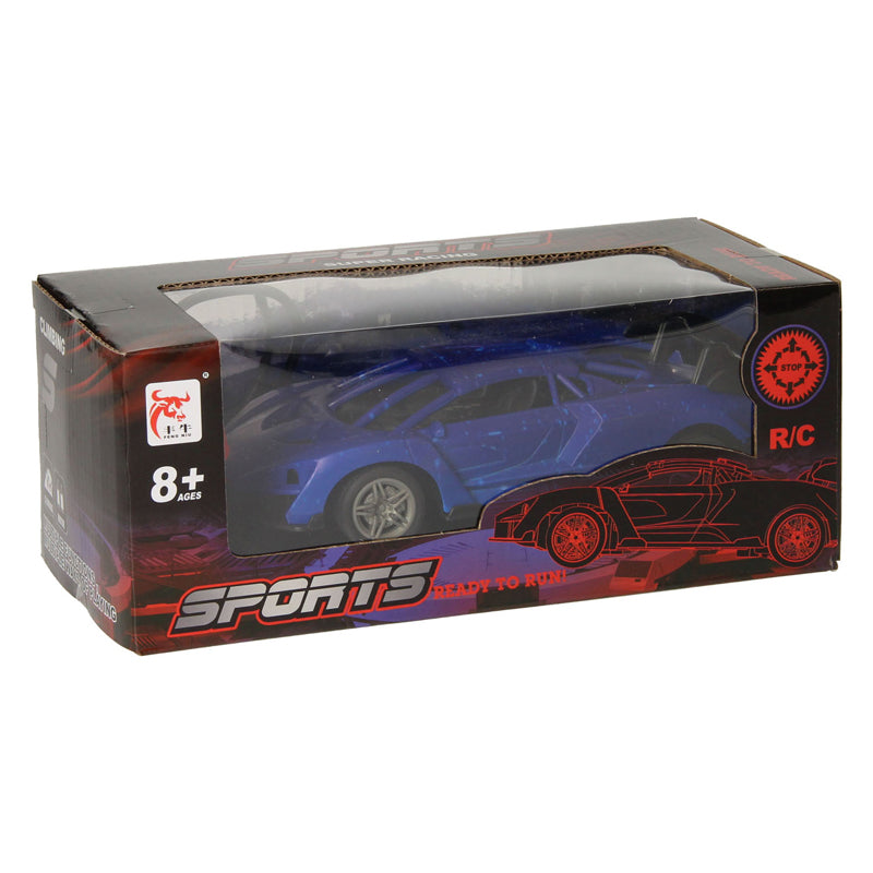 Afbeelding laden in galerijviewer, Lobbes speelgoed bv rc racewagen blauw zwart bestuurbare auto
