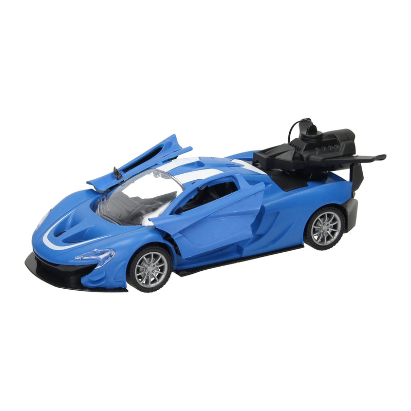 Afbeelding laden in galerijviewer, Lobbes speelgoed bv rc sportwagen met stoomfunctie blauw
