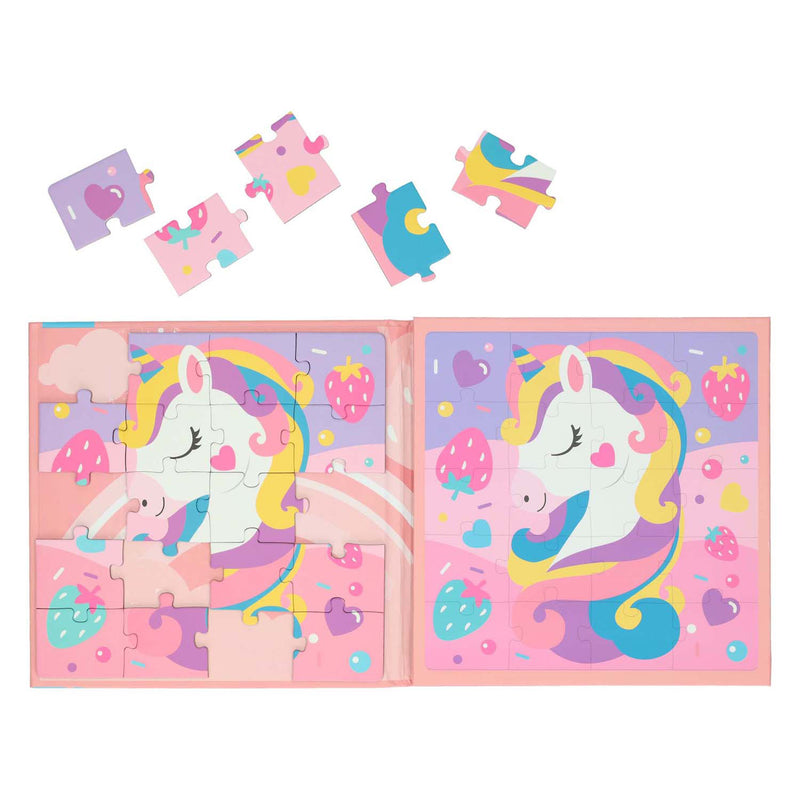 Load image into Gallery viewer, Magnetisch puzzelboek eenhoorn

