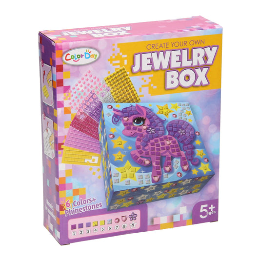 Mozaïek juwelendoos versieren eenhoorn