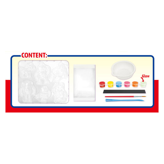 Gieten schilderen glow in the dark robots