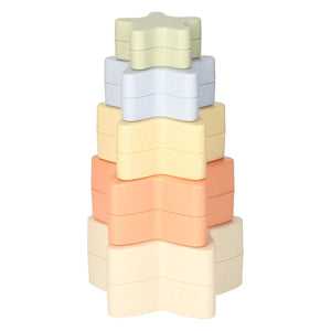 Peuter stapeltoren sterrendoosjes pastel, 5dlg.