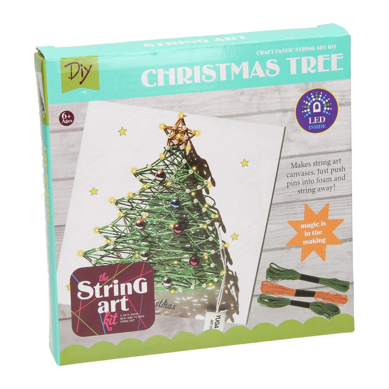 Load image into Gallery viewer, String art kerstboom met led lampjes
