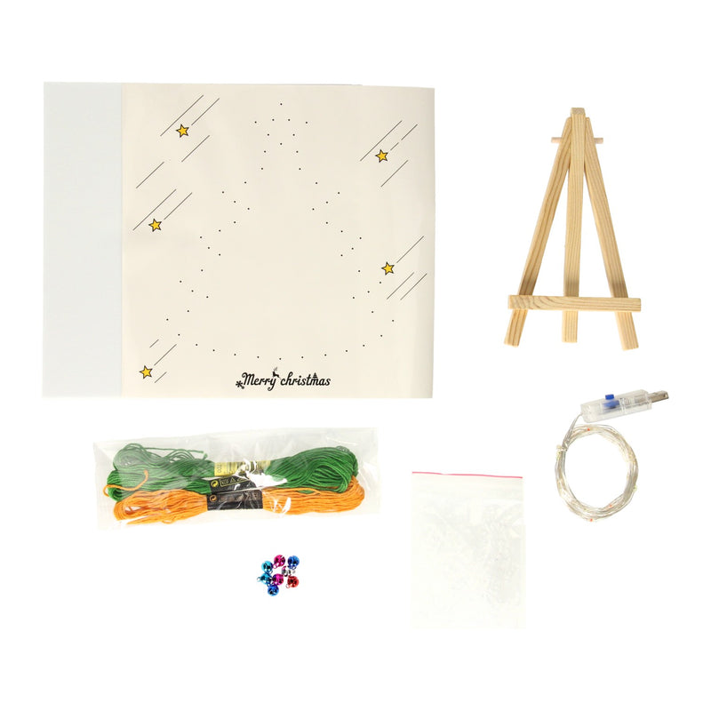Load image into Gallery viewer, String art kerstboom met led lampjes
