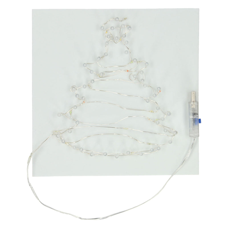 Load image into Gallery viewer, String art kerstboom met led lampjes
