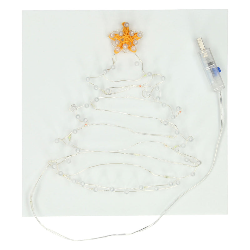 Load image into Gallery viewer, String art kerstboom met led lampjes
