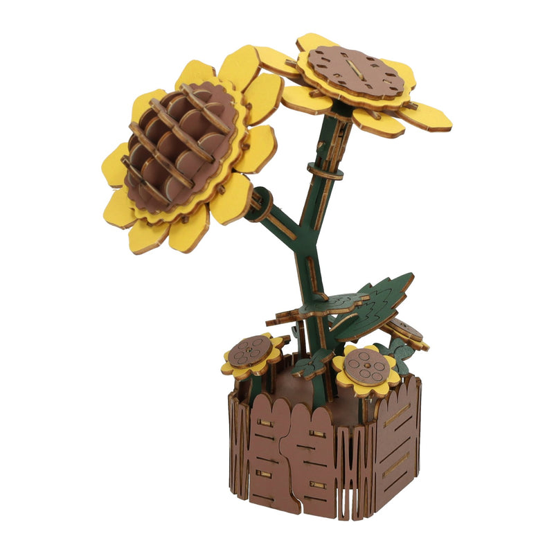 Load image into Gallery viewer, Lobbes houten 3d bouwpakket zonnebloemen - 121dlg.
