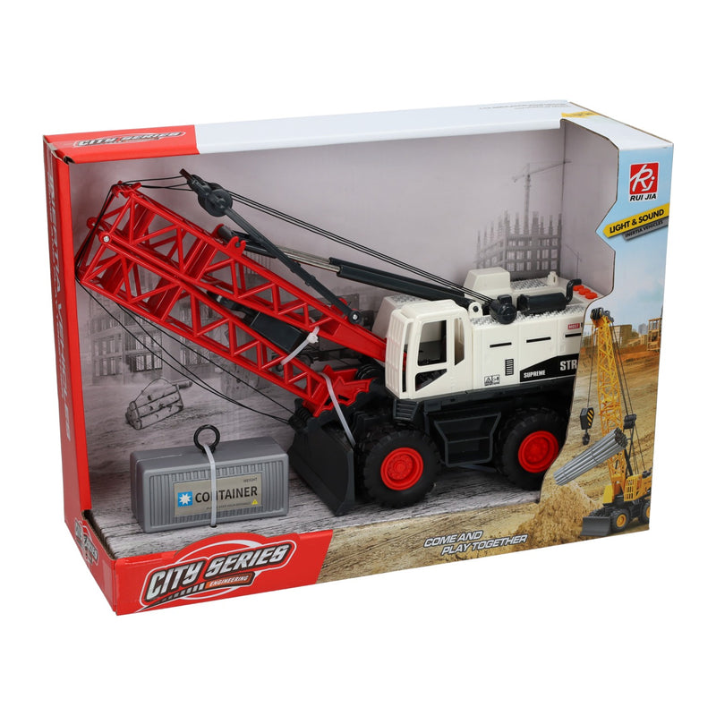 Load image into Gallery viewer, Lobbes speelgoed bv constructie kraanwagen met licht geluid
