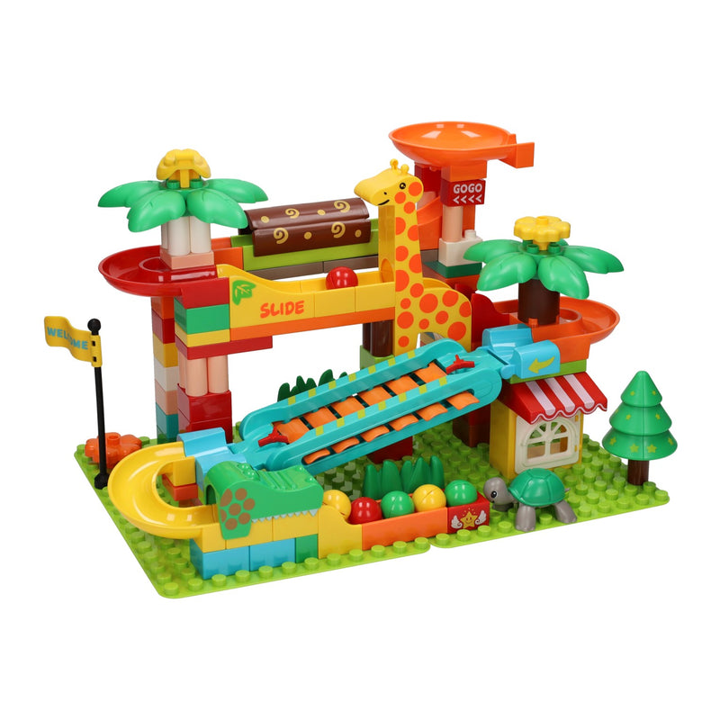 Load image into Gallery viewer, Bouwblokken muzikale ballenbaan jungle - 109dlg.
