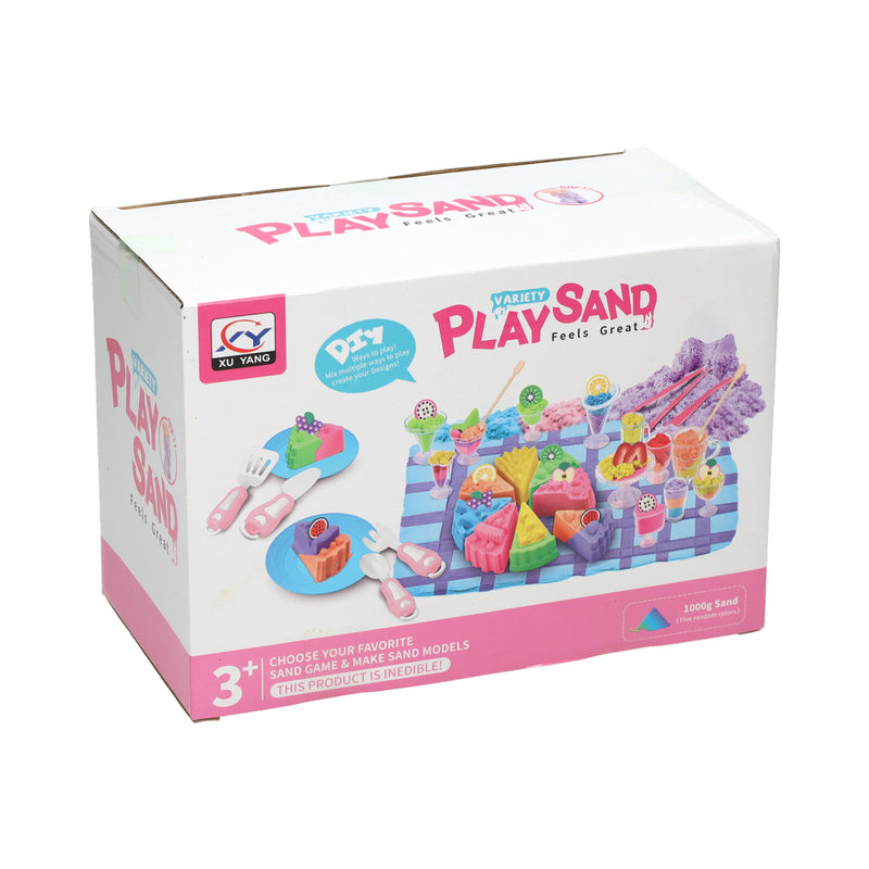 Load image into Gallery viewer, Speelzand taartjes toetjes met speelmat, 1kg
