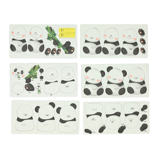 Diy 3d model puzzel - panda