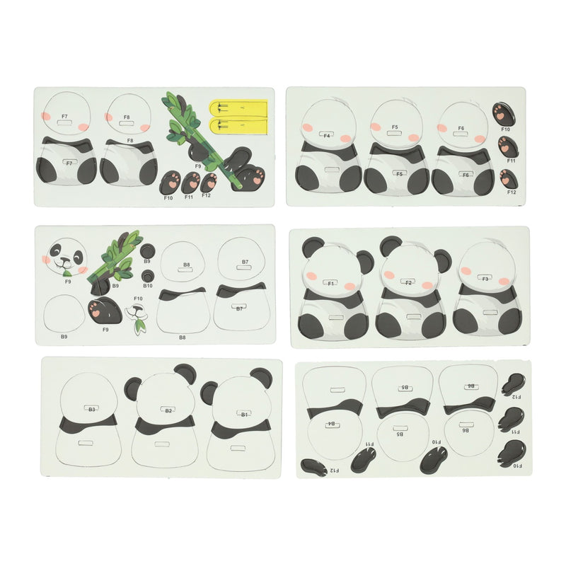 ギャラリービューアに画像をロードする, Diy 3d model puzzel - panda
