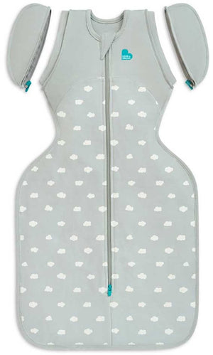 Love to dream ™ babyslaapzak swaddle up™ - inbakeren afbouwen - baby 3-6 maanden - 6-8.5 kg - all season - clouds olive