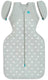 Love to dream ™ babyslaapzak swaddle up™ - inbakeren afbouwen - baby 3-6 maanden - 6-8.5 kg - all season - clouds olive