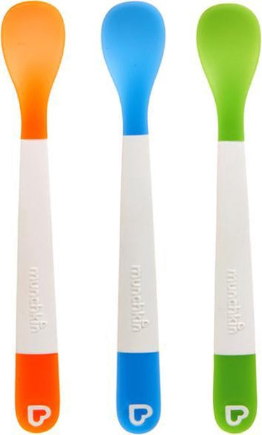 Munchkin lepeltjes - zachte lepels met soft tip - 3 stuks - kinderbestek - kinder lepeltjes - zachte tuit - baby bestek - per 3 stuks - vanaf 4 maanden