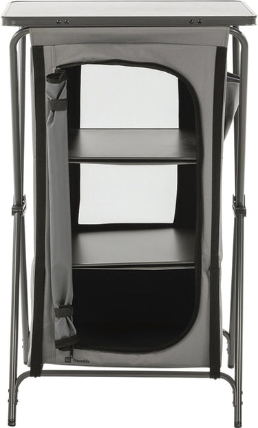 Travellife toledo opbergkast opvouwbaar laag dark grey